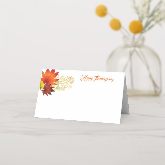 De Placement Carte Place Nom Thanksgiving (Devant)