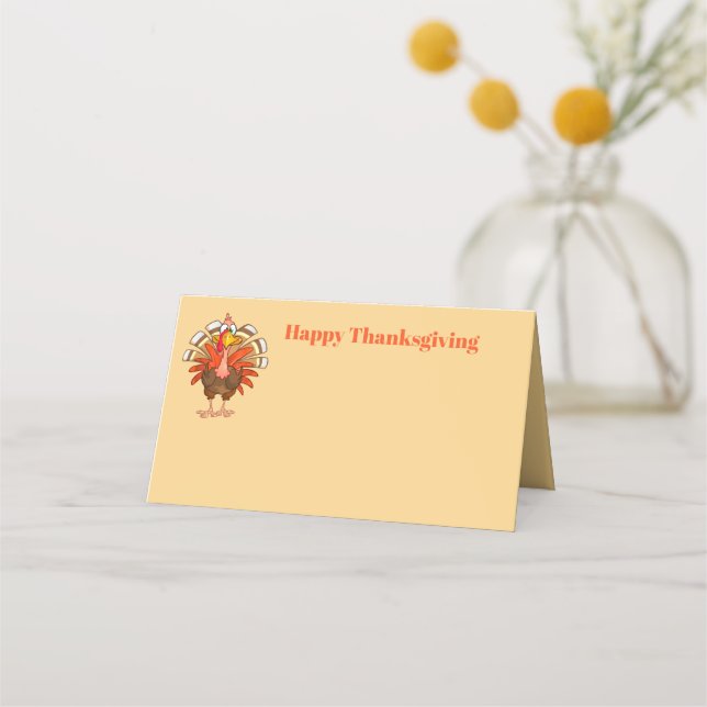 De Placement Carte Place Nom Thanksgiving (Devant)