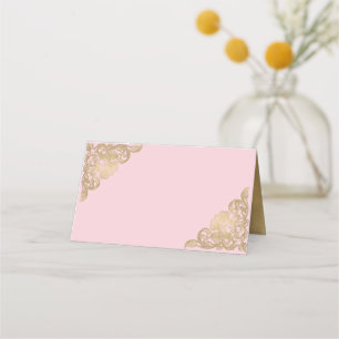 De Placement Carte Place Pink et Mariage Gold Chic