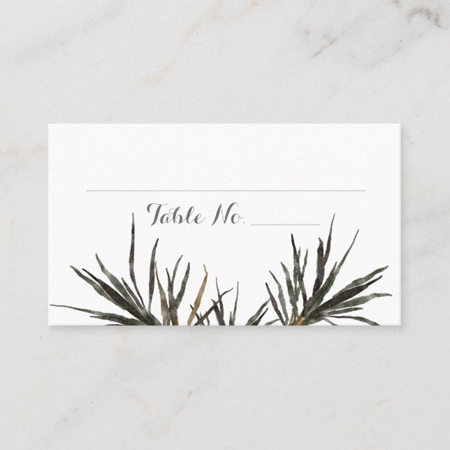 De Placement Carte Place Plat Feuille Tropical Mariage Palm Tre (Devant)