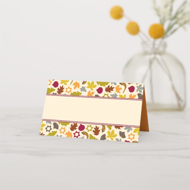 De Placement Carte Place Rosh Hashanah Folig Automne (Devant)