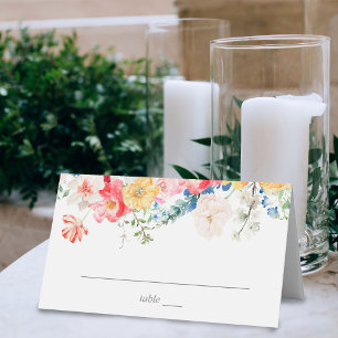 De Placement Carte Place Spring Multi Color Florals