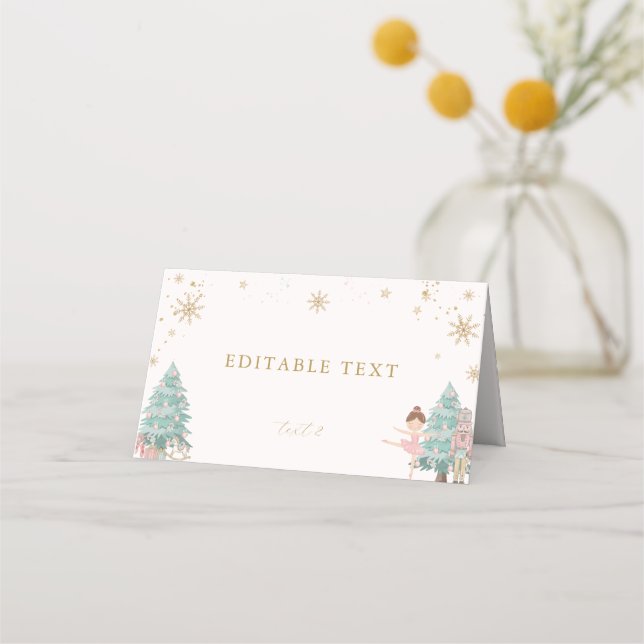 De Placement Carte pliée pour Baby Shower sur le thème du Casse (Devant)