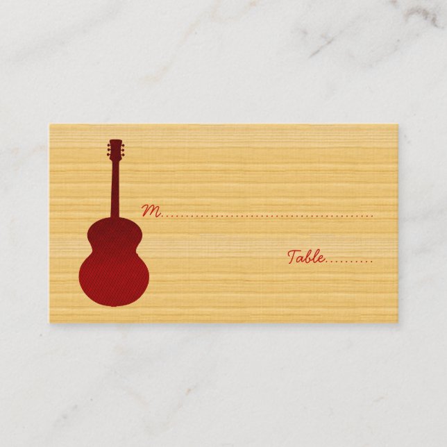 De Placement Carte Red Country Guitare Place (Devant)