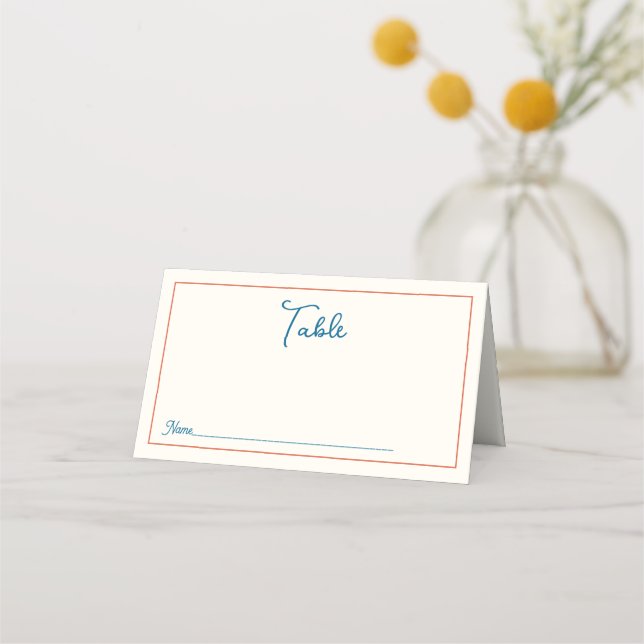 De Placement Carte Retro Black White Mariage Place (Devant)
