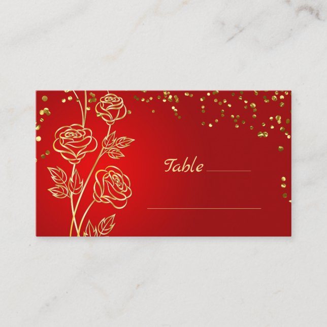 De Placement Carte Rose Gold Confetti (Devant)