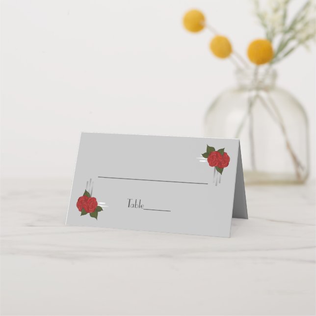 De Placement Carte Rose simple et élégante (Devant)