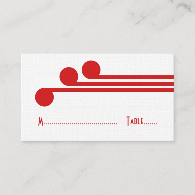 De Placement Carte Rouge Simple Déco Chic Place (Devant)