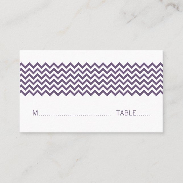 De Placement Carte simple Purple Chevron Place (Devant)