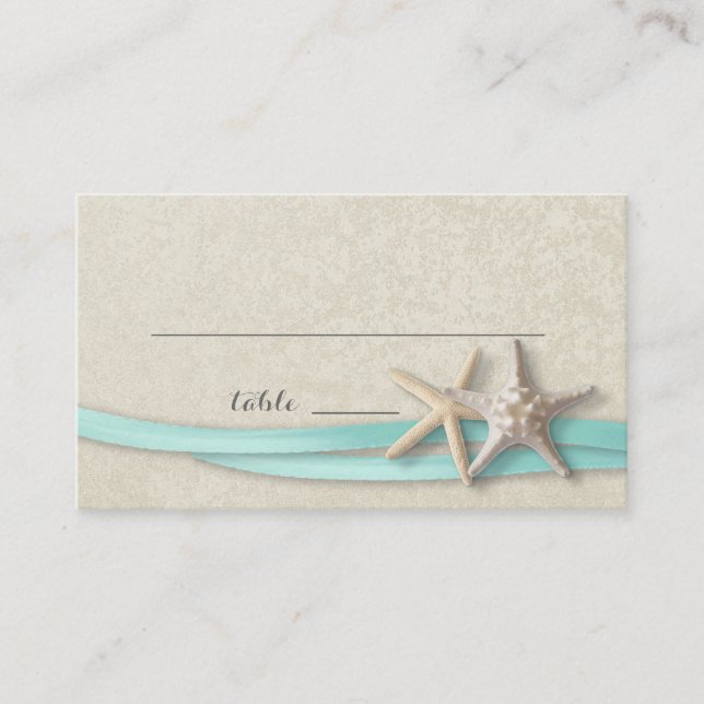 De Placement Carte Starfish and Ribbon Place (Devant)
