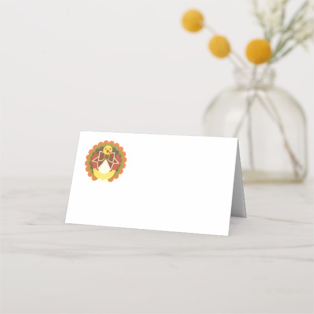 De Placement Carte Thankesgiving Turkey Place Card (Devant)