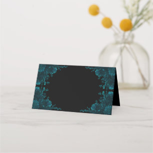 De Placement Carte Turquoise Mariage noire Rose