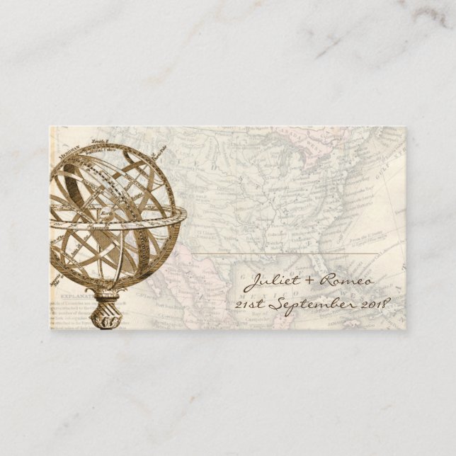 De Placement Carte vintage (Devant)