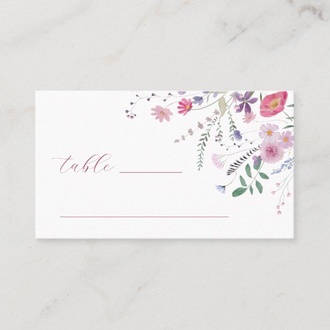 De Placement Carte Wildlowers Flat Place (Devant)