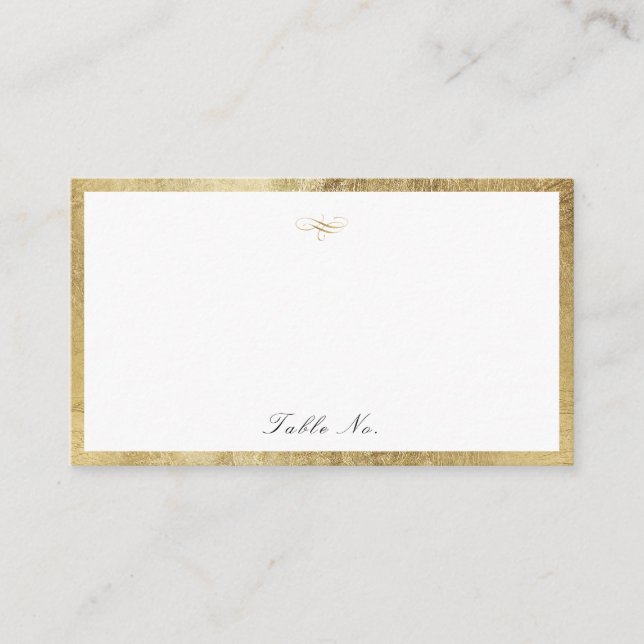 De Placement Classic Élégance Script Simple Mariage Carte Place (Devant)