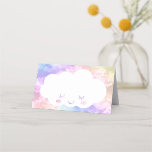 De Placement Cloud Neuf Carte Lieu Anniversaire - Kawaii Pastel