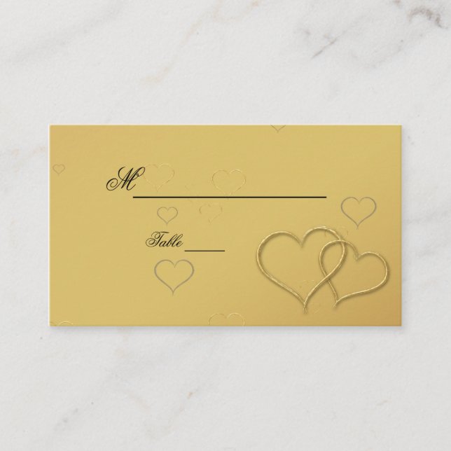 De Placement Coeurs d'or - Carte Place (Devant)