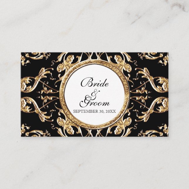 De Placement Cravate noire Elegance 2 - Mariage Escort carte si (Devant)