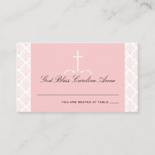 De Placement Damask Rose avec croix sur la carte
