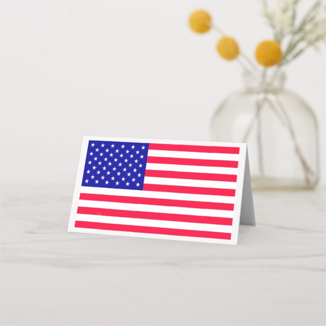 De Placement Drapeau américain Plaqué Carte Place (Devant)