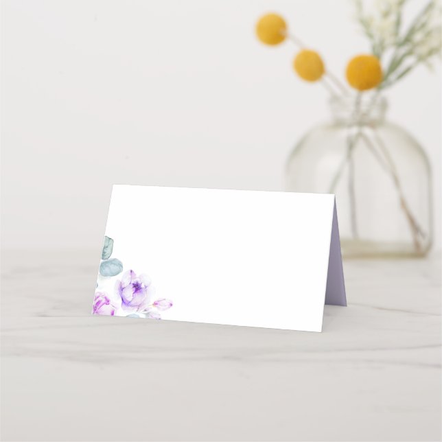 De Placement Dusty Purple Rose Mariage Carte Place (Devant)