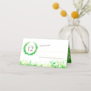 De Placement Eau verte herbe mariage carte place