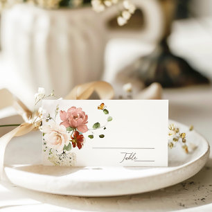 De Placement Elégant Jardin Floral Mariage Carte Place