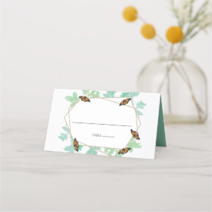 De Placement Elégant Monarque Papillon Mariage Carte Place