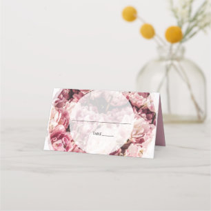 De Placement Elégant Pink Peonies Mariage Carte Place