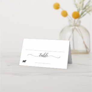 De Placement Élégant Repas d'agneau Option Mariage Carte Place