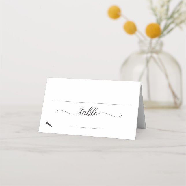 De Placement Élégant repas végétarien Option Mariage Carte Plac (Devant)