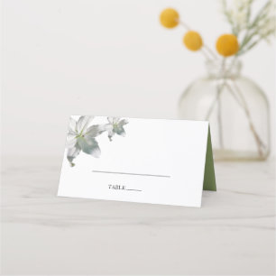 De Placement Elégante carte Mariage Lys blancs