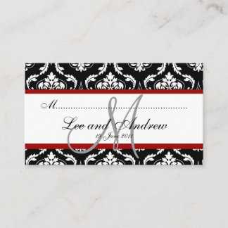 De Placement Elégante Mariage damassé Reception Carte Place Rou