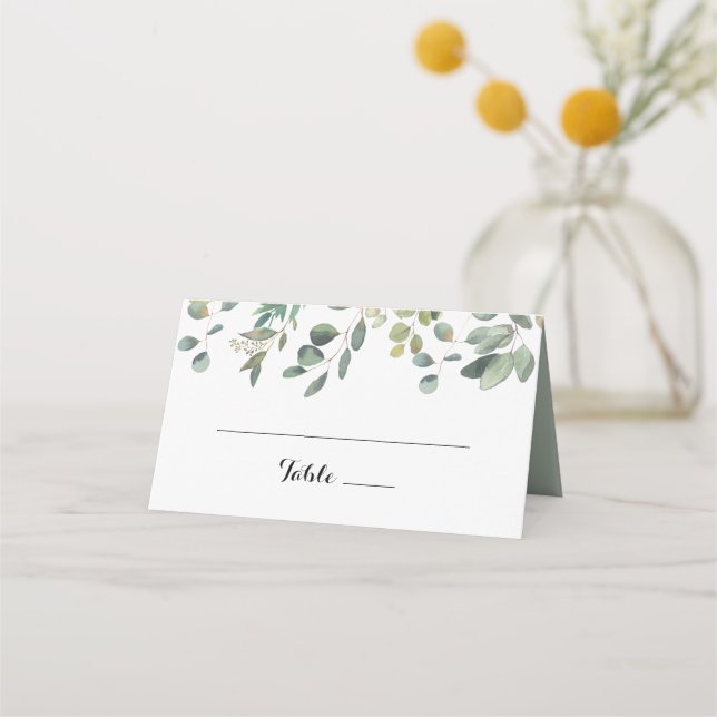 De Placement Eucalyptus Foliage délice Mariage Carte Place (Devant)