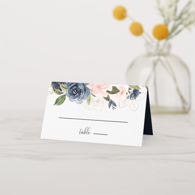 De Placement Exquise automne Floral Mariage Carte Place (Devant)