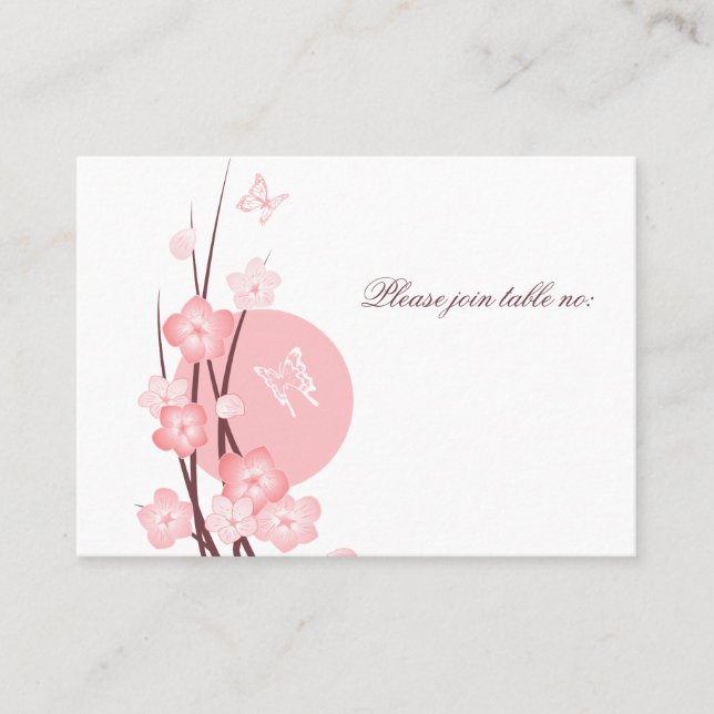 De Placement Fleurs Papillon Mariage Table Table Carte Place (Devant)