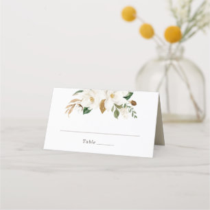 De Placement Floral Magnolia Neutral Blush Élégante Carte Place