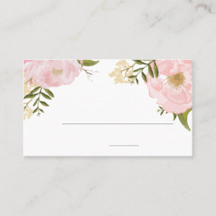 De Placement Floral Vintage Spring Wedding Carte d'escorte
