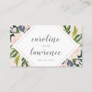 De Placement Flore printanière Carte d'escorte plat Mariage