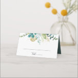 De Placement Gold Floral Tropical Greenery Carte Mariage Place<br><div class="desc">Cette carte de mariage de verdure tropicale à fleurs dorées est parfaite pour un mariage de destination. Le design se compose principalement de feuillage vert aquarelle peint à la main et de fleurs dorées. Personnalisez le dos de la carte avec les noms de la mariée et du marié et la...</div>