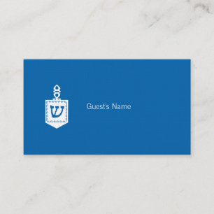 De Placement Hanoukka Motif Dreidel Carte bleue Place