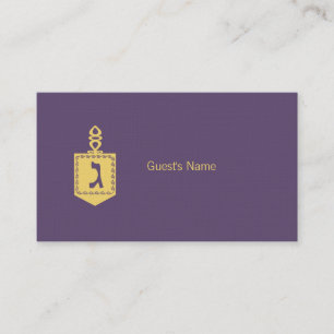 De Placement Hanoukka Motif Dreidel mauve Carte Place