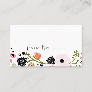 De Placement Joli Bouquet Mariage floral N° carte