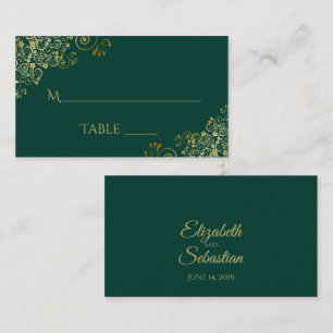 De Placement Lacy Gold sur la carte d'escorte Mariage Emerald G