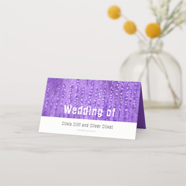 De Placement Lilac Lupines Mariage Carte Place (Devant)