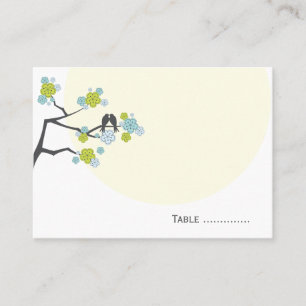 De Placement Lime Cherry Blossoms Inséparable Mariage Carte Pla
