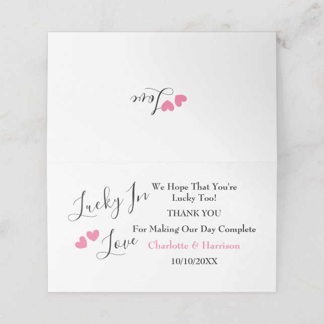 De Placement Lucky In Loto Loto Titulaire Carte Place (Extérieur déplié)