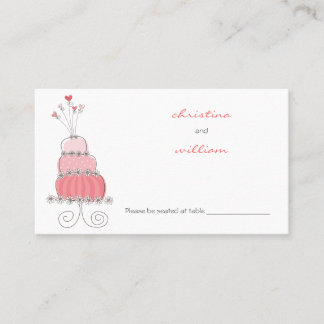 De Placement Mariage rose Gâteau Chic Guest Carte Place