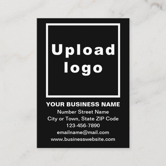 De Placement Marque d'affaires sur carte noire plate (Devant)