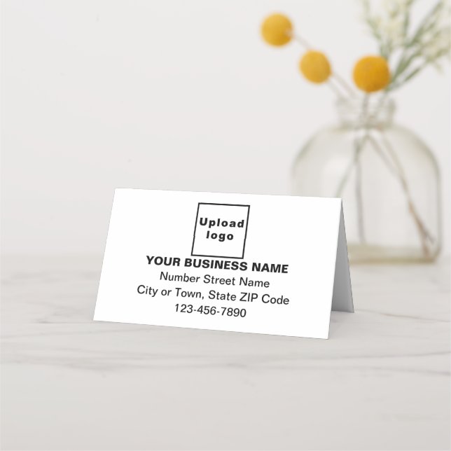 De Placement Marque d'affaires sur petite carte pliée (Devant)